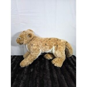 Magnussen Home SOS Realistic Lioness Plush 27 Inch Large Stuffed Animal Lion Cub